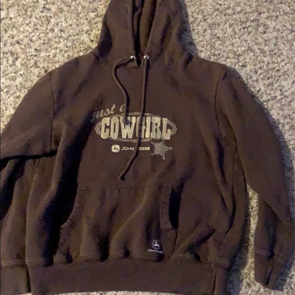 Brown John Deere hoodie